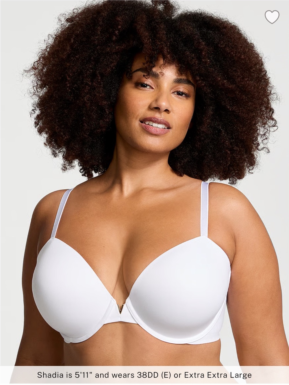 NWT Victoria’s Secret LOVE CLOUD Smooth Lightly Lined Plunge Demi Bra White 38DD